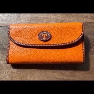 Dooney & Bourke Orange TENNESSEE Textured Leather Billfold